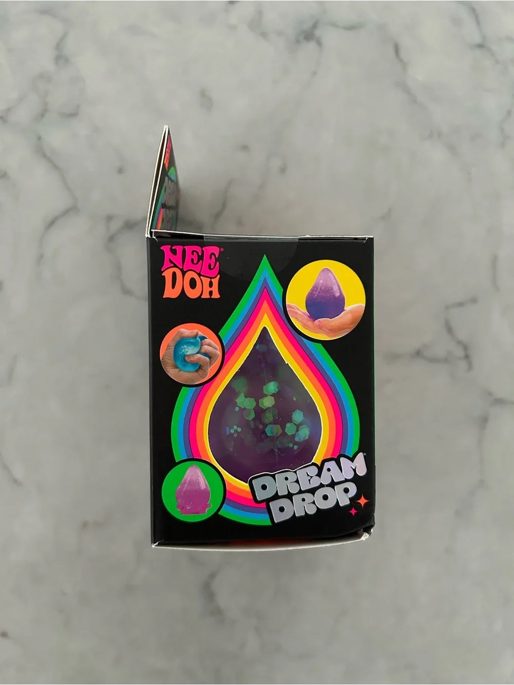 Needoh Dream Drop Purple Glitter Stress Toy